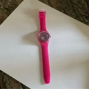 New Limited Edition Swatch Watch 41mm Pink Lacquer Skeleton Face Swatch | Accessories | New Limited Edition Swatch Watch 4mm  main image 3